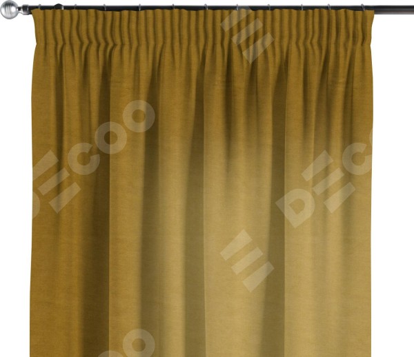 Комплект штор на тесьме «Карандаш», вельвет светло-коричневый