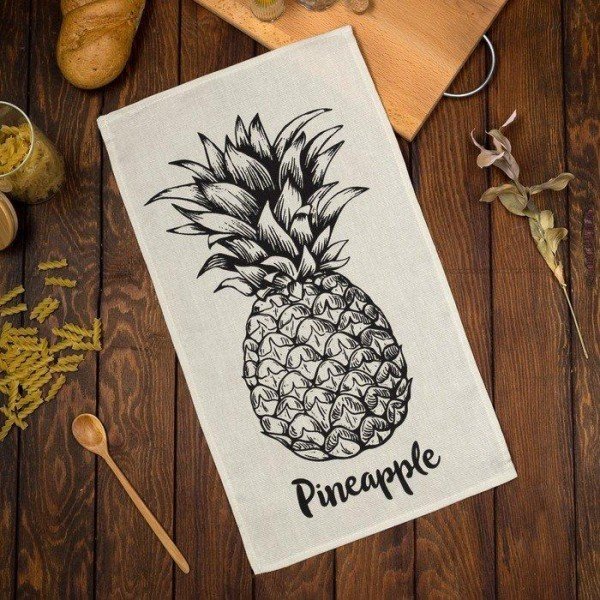 Полотенце кухонное Доляна Pineapple 35х60 см, 100% хл, 160г/м2